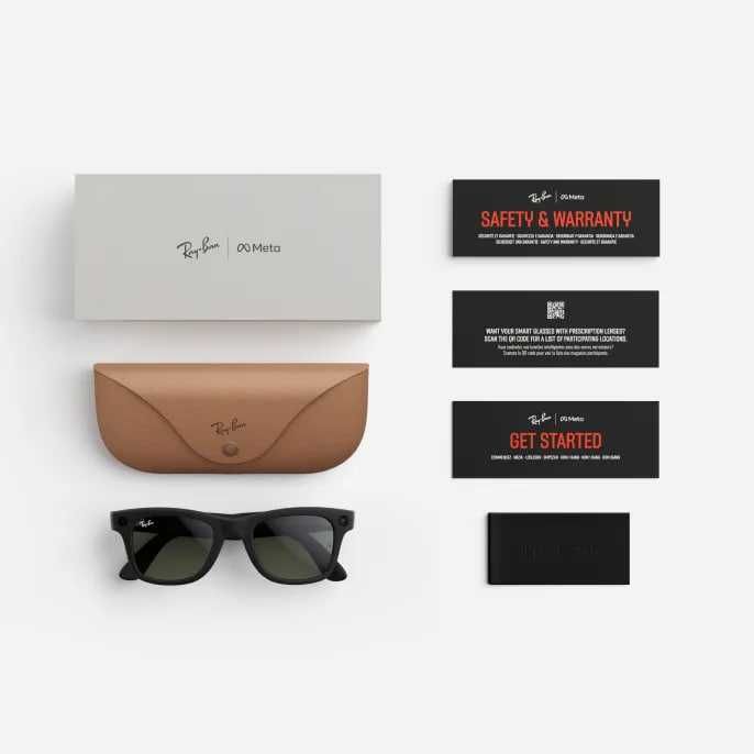 Ray-ban Meta Wayfarer Matte Black Polarized Gradient Graphite!