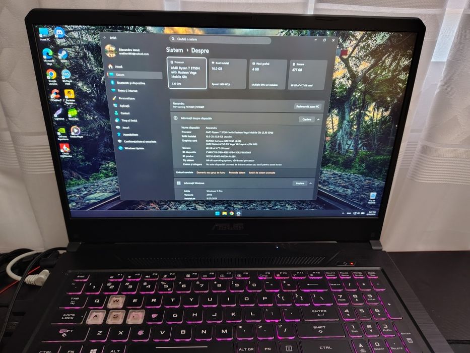 Schimb laptop gaming cu PC