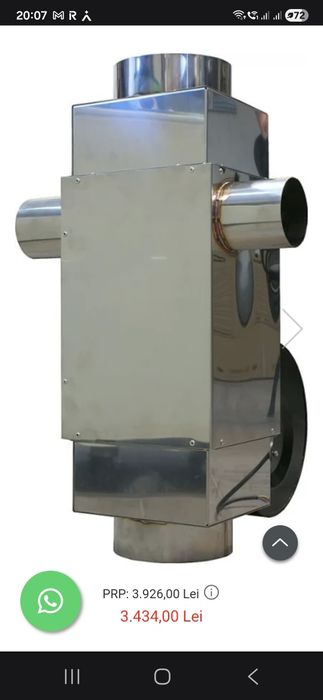 Recuperator căldura  Sobă pe ulei ars