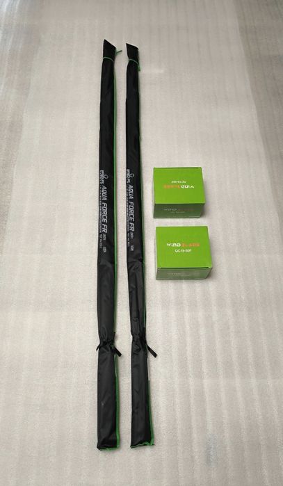 SET 2 Lansete Feeder Dunare FL AQUA FORCE 200g 3.00m + 2 Mulinete QC50