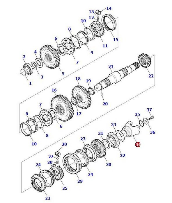 Flansa cardan Carraro pentru Komatsu WB91, WB93, WB97,cod: CA0137303