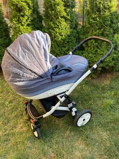 Бебешка количка 3в1 Lorelli Mia Light&Dark Blue