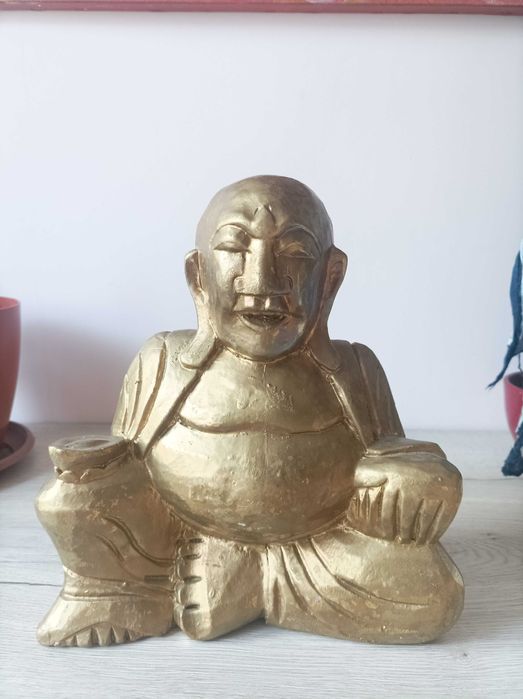 Статуя на Буда, дървена, позлатена