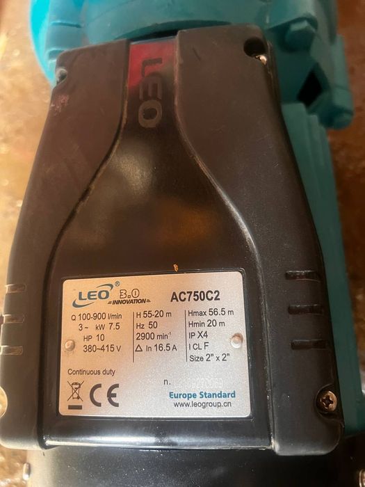 Насос 3х фазный 7.5KW Leo