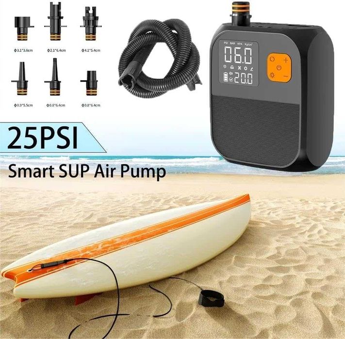 Pompa aer cu acumulator 8000mAh 25 PSI pentru SUP, saltele, colac, etc