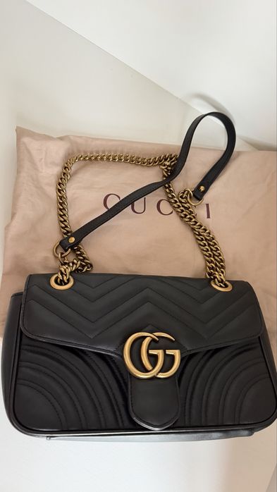 Дамска чанта естествена кожа Gucci