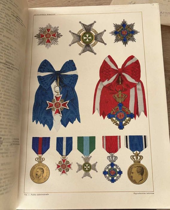 Enciclopedia României 1938-1943 - Set Complet 4 Vol. + Chitanță 1945