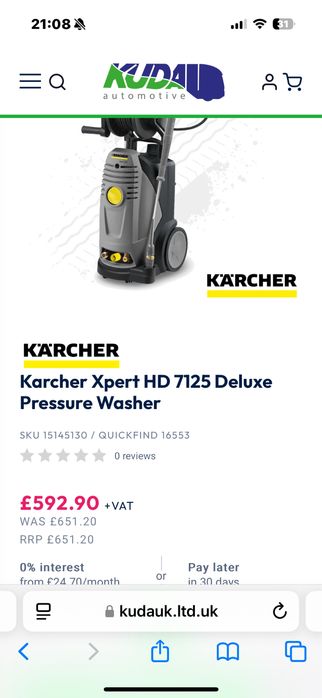 Aparat de spălat pompă karcher expert HD 7125 Deluxe