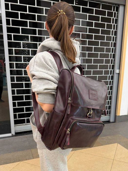 Rucsac din piele naturală. Rucsac pentru laptop. Laptop backpack