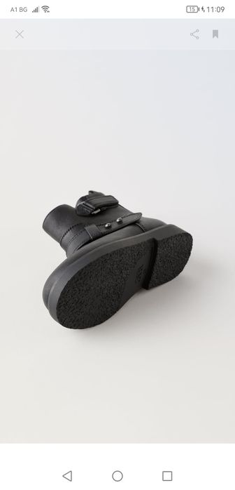 Детски черни боти Зара Zara естествена кожа