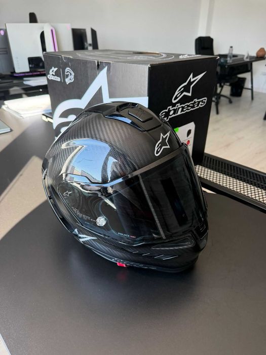 Casca Moto Alpinestars R10 Black Carbon
