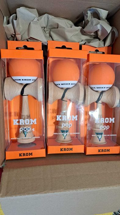 Kendama Krom  POP Rubber Orange , originala , certificat autenticitate