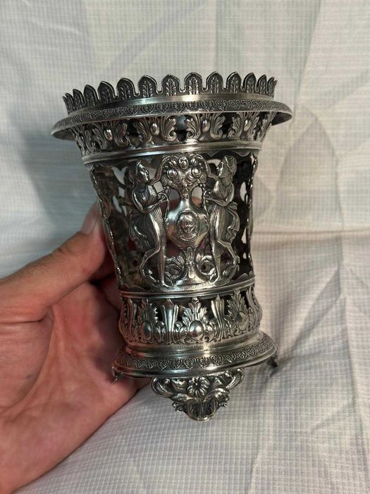 SUPORT PAHAR ARGINT 800 - Vaza Decorativa - Sec XIX - Empire - 270g. !