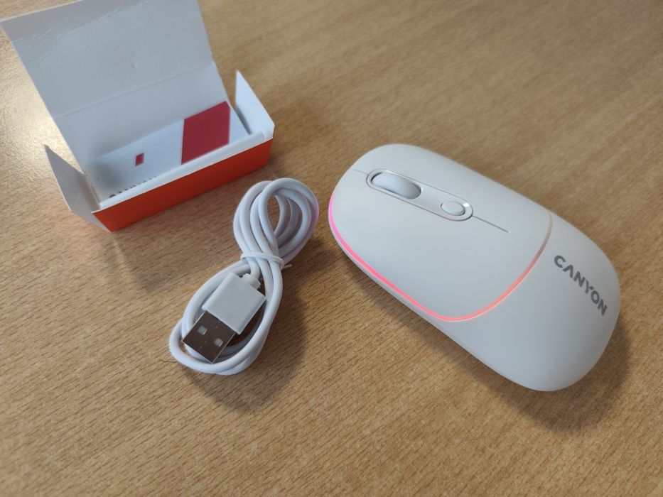 Оптична,безжична мишка Canyon mw22, white