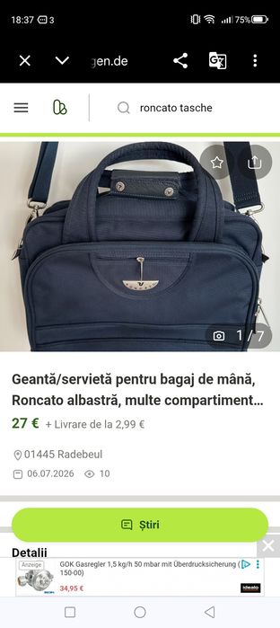 Geanta de voiaj Roncato pentru laptop