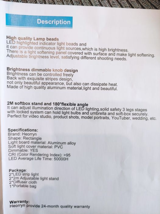 Lampa lumini led ( photobooth 360 / videobooth 360 / cosmetica )