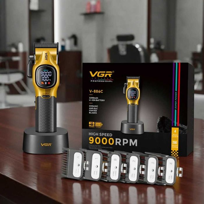 Професионална машинка за подстригване VGR V-886C GOLD / GREEN