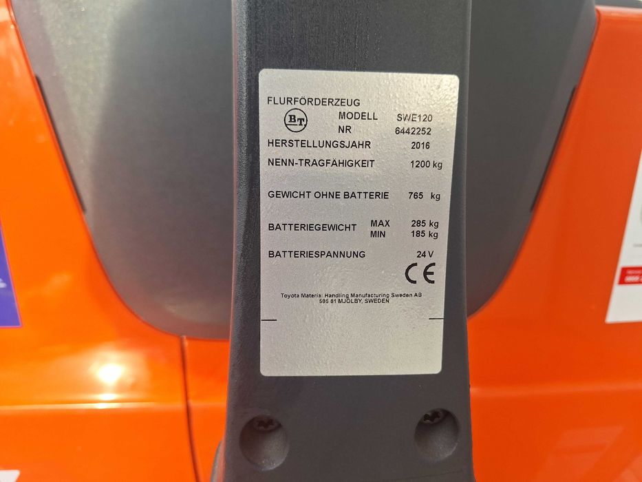 Електрически стакер Toyota SWE120 - 750 м.ч. - 3700 mm