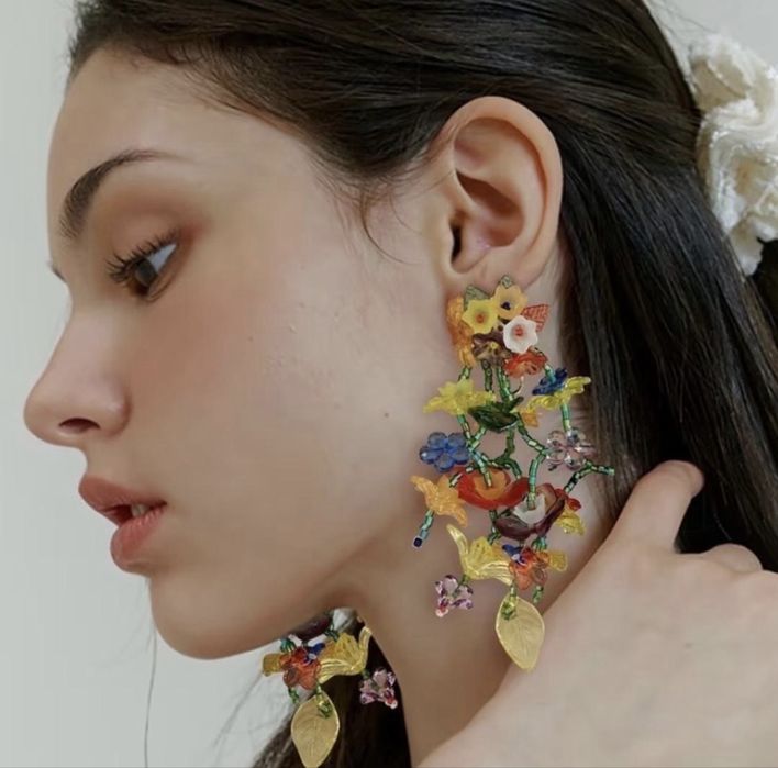 Красивые серьги из бисера