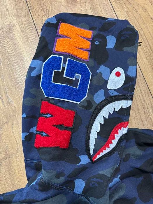 Bape Shark Hoodie Blue