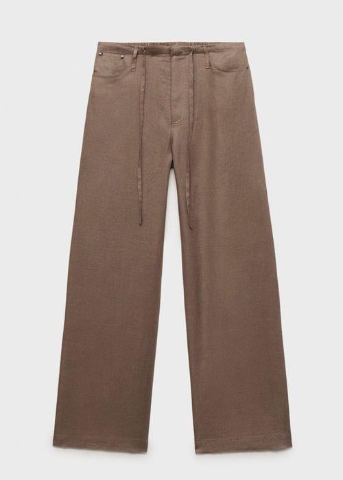 Mango ленен панталон, 100 % лен
