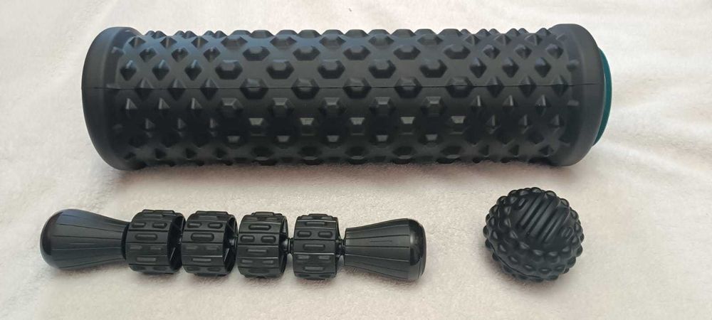 Set Masaj: rulou, minge, băț de masaj