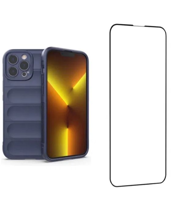 Husa Silicon Liquid+Folie Sticla 11D 6D Privacy Iphone 16/PRO/PLUS/MAX