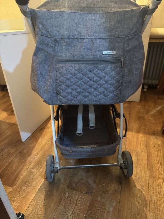 Прогулочная коляска! Материал лен! Корпус алюминии!