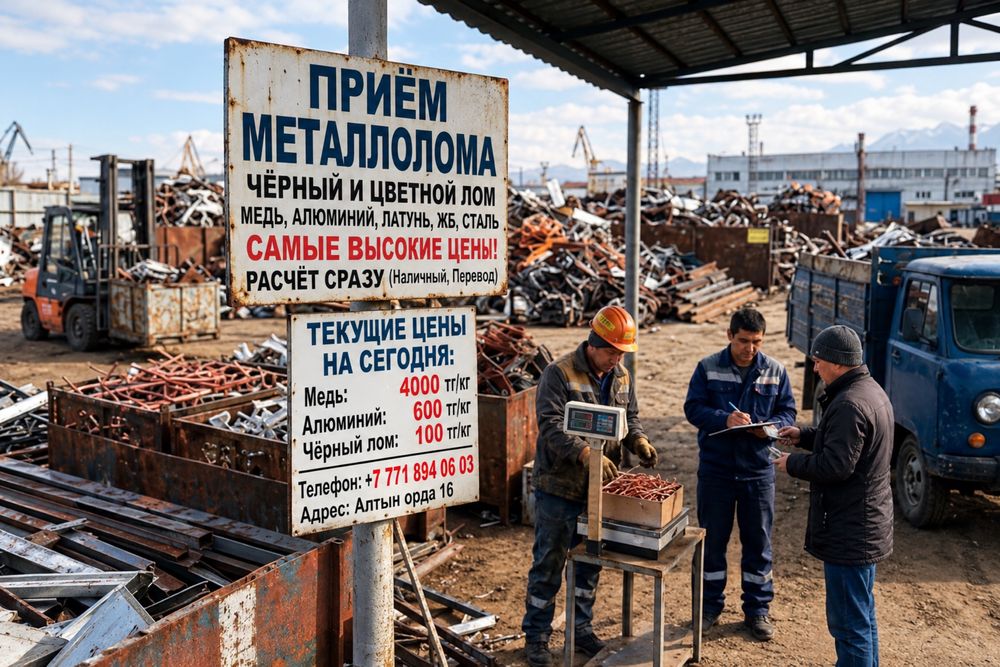 Прием металла чорный лом чермет алюмини медь кара темір