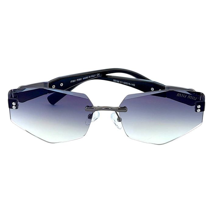 Miu Miu 2026 дамски слънчеви очила –ромбоидни фасетирани стъкла UV400