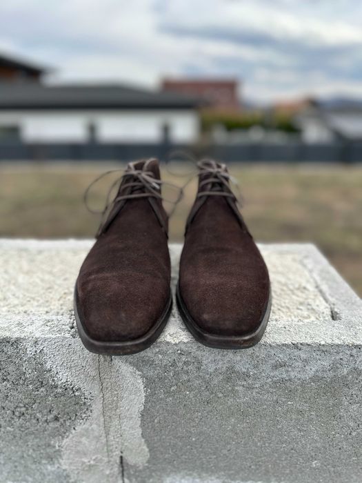 Ghete Chukka Canali din Piele Intoarsa Maro Inchis mărimea 40 26 cm