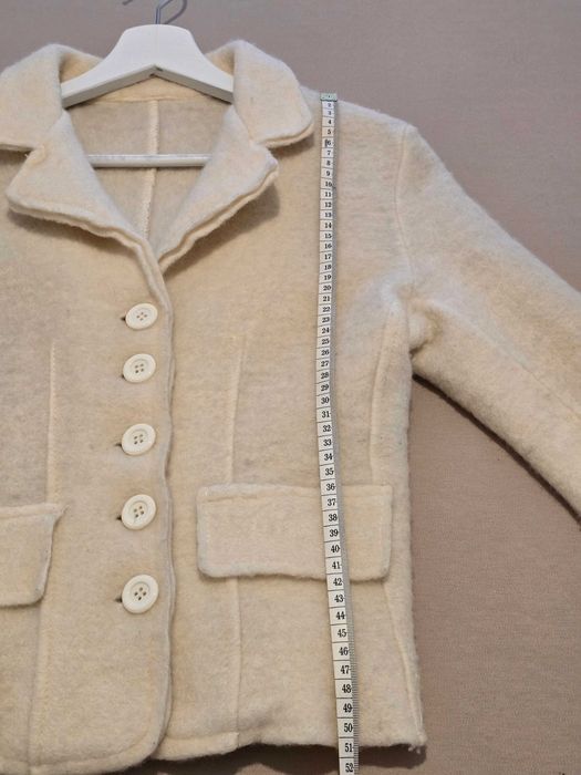 Jachetă tip sacou din lână fiartă