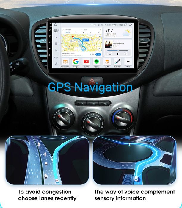 Navigatie Android dedicata Hyundai i10 (2007-2013)