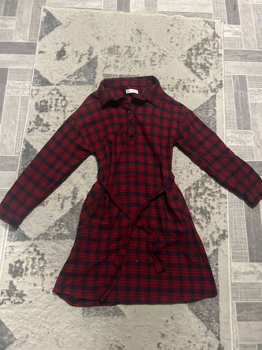 платье zara в клетку