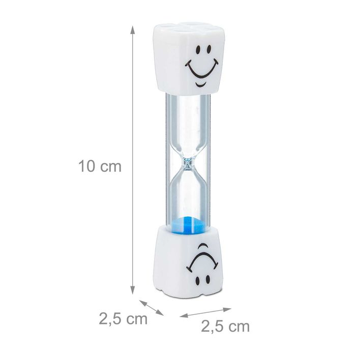 Set 2 clepsidre pentru copii, pentru periaj dentar, 3 minute, 10x2,5cm