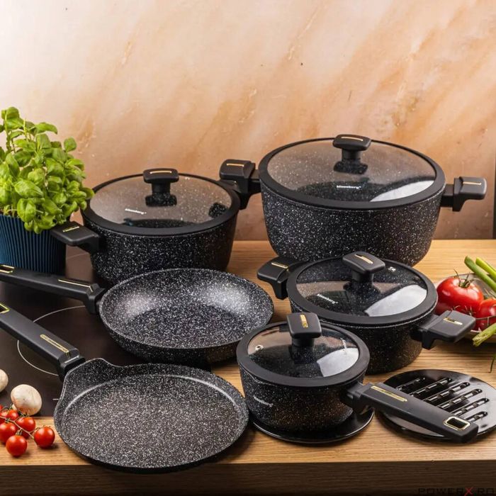 Set oale din aluminiu turnat si strat antiaderent din marmura,