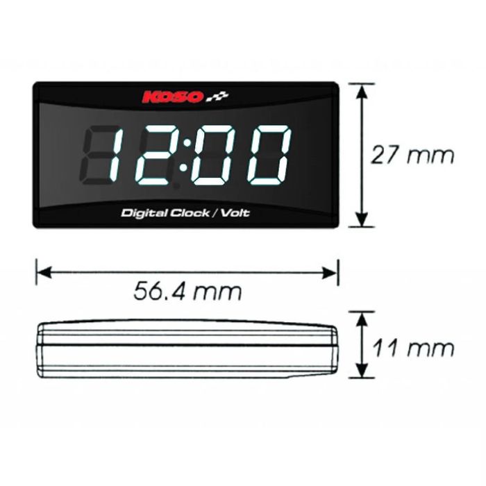 Voltmetru digital KOSO slim LCD universal