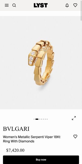 Bulgari Serpenti VIPER Diamond  пръстен