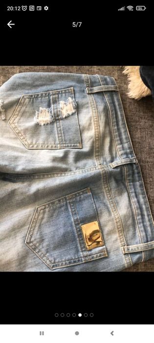 Elizabetta Franchi  дънки на кръпки,светло сини почти неносени