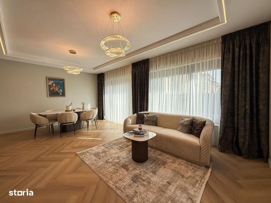 ESQ Village3,casa insiruita 127mpU,P+E,4 cam,3 băi,2 locuri de parcare