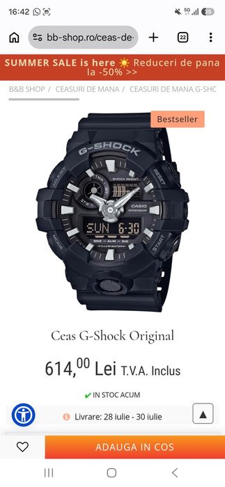 Ceas Casio G-Shock GA-700
4,7(3 K)
