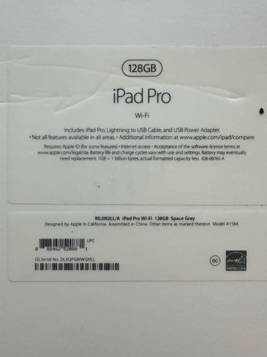 Ipad Pro 12.9 1st gen A1584 128Gb Space Grey