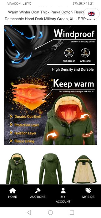 Дамска парка-тъмно зелена XL