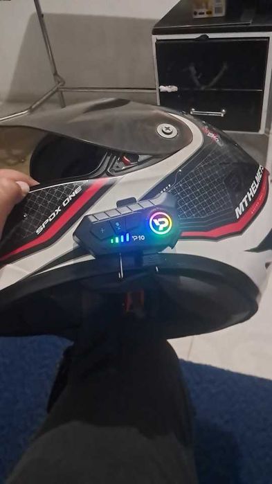 Sistem Bluetooth pentru casca motocicleta V10 ,Intercom Sistem Comunicare Casca Moto cu Bluetooth 5.3 1000mAh