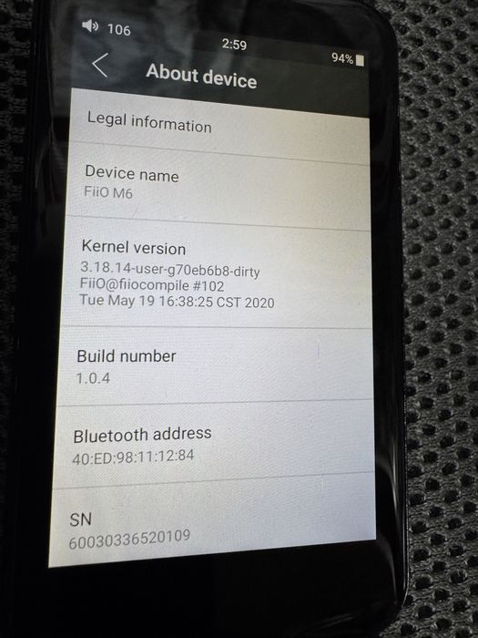 Player Portabil Hi-Res Fiio M6, bluetooth aptX HD, LDAC, WiFi