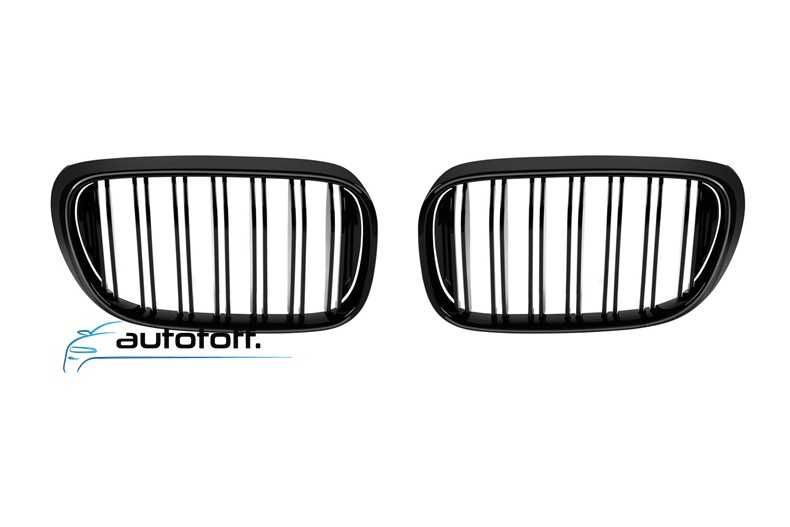 Grile duble iluminate compatibile cu BMW Seria 7 G11 G12 (15-20) Negru lucios cu LED