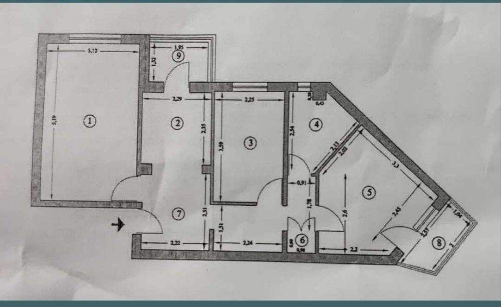 Apartament cu 3 camere