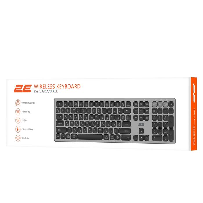 } Keyboard 2E KS270 WL BT Black ножничные