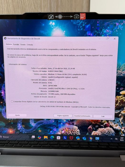 Laptop Lenovo Yoga 7 2-in-1 14ILL10 cu procesor Intel Core Ultra 5 226V ,16 GB, SSD 512 GB