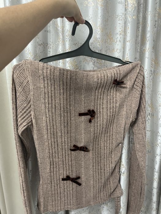 Трикотажный кардиган с бантиками